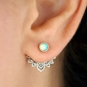 NWT Lotus Earrings with Opalite